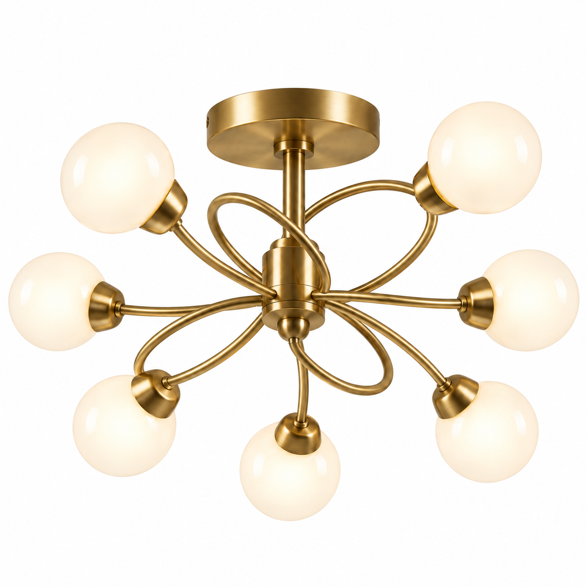 Blue 10-Light Sputnik Ceiling Light