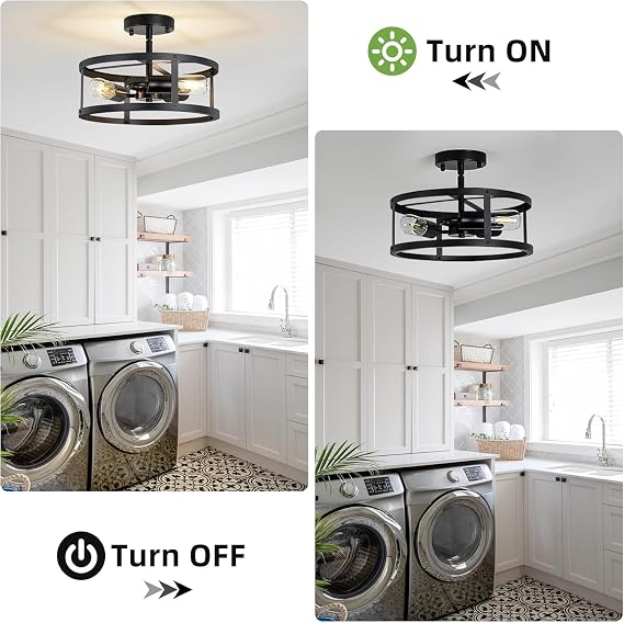 Farmhouse Cage Ceiling Light