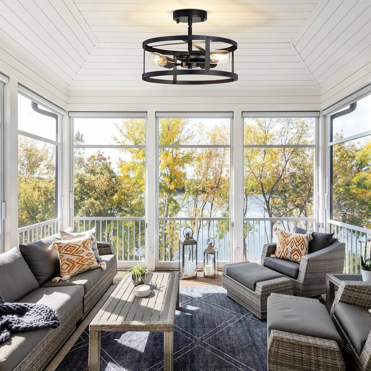 Farmhouse Cage Ceiling Light