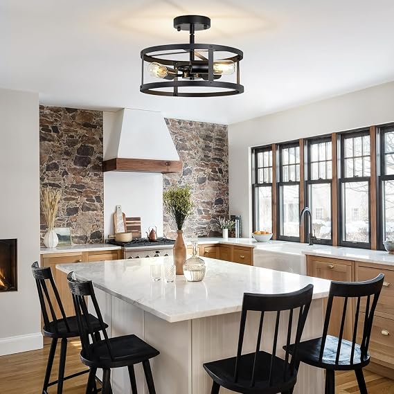Farmhouse Cage Ceiling Light