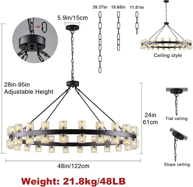 Black Wagon Wheel Chandelier