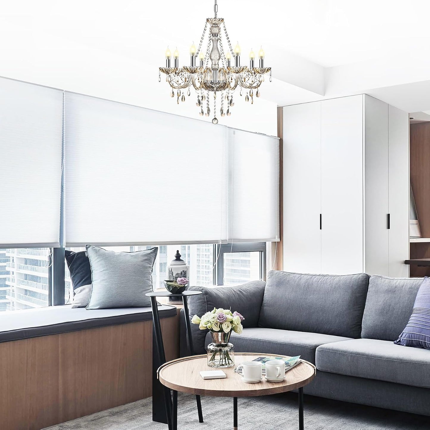 Cognac 8-Light Crystal Chandelier