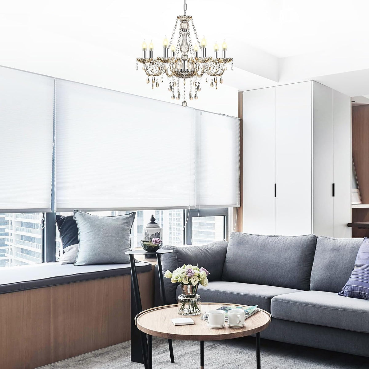 Cognac 8-Light Crystal Chandelier