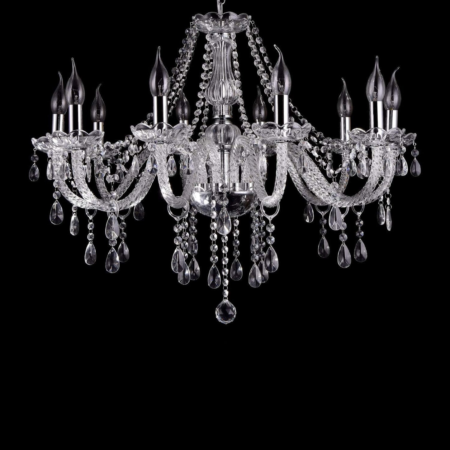 Modern 10-Light K9 Crystal Chandelier