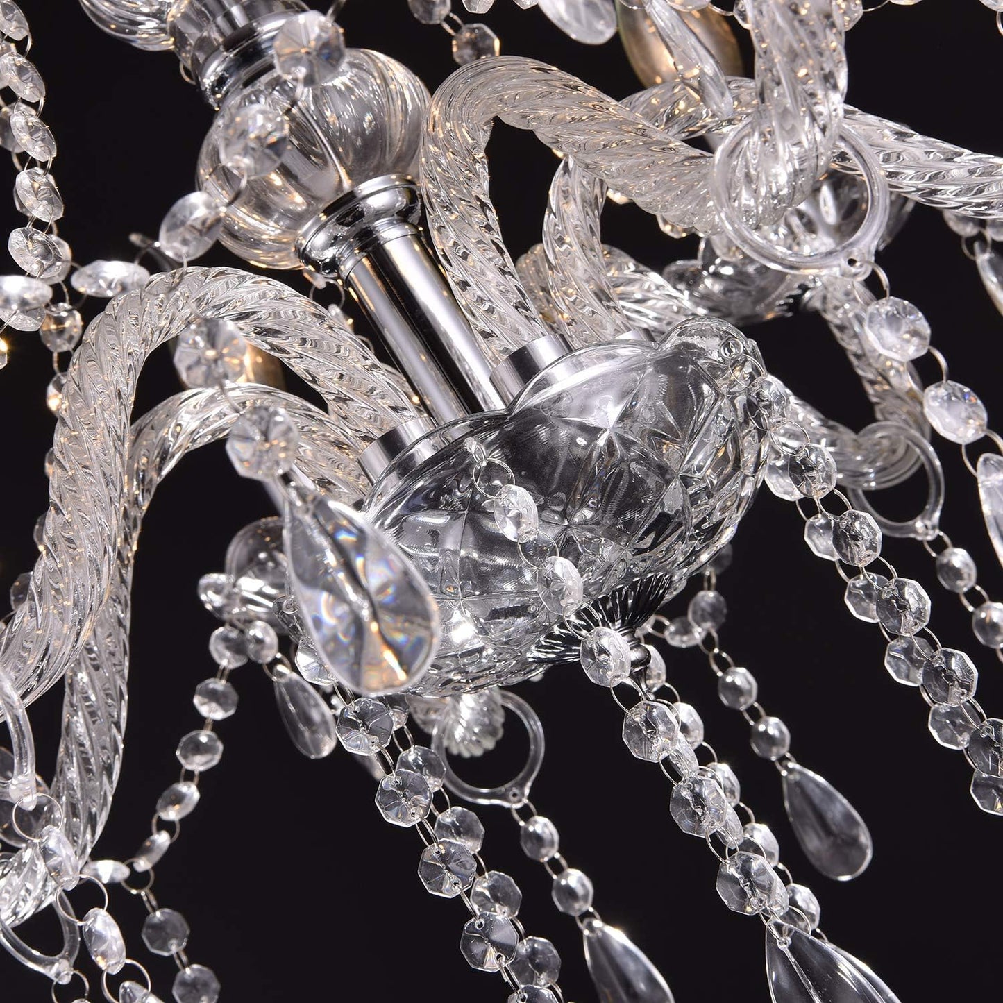 Modern 10-Light K9 Crystal Chandelier