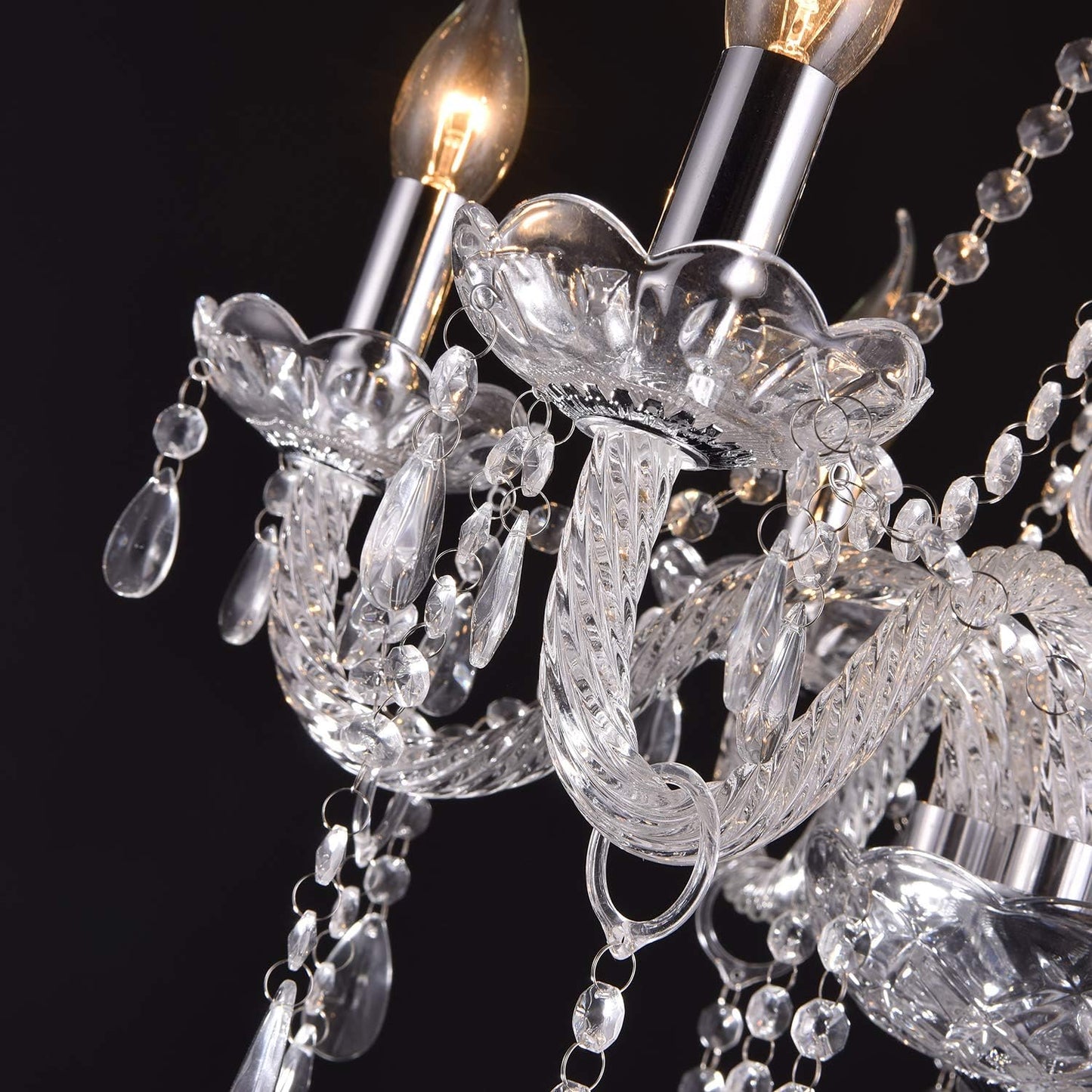Modern 10-Light K9 Crystal Chandelier
