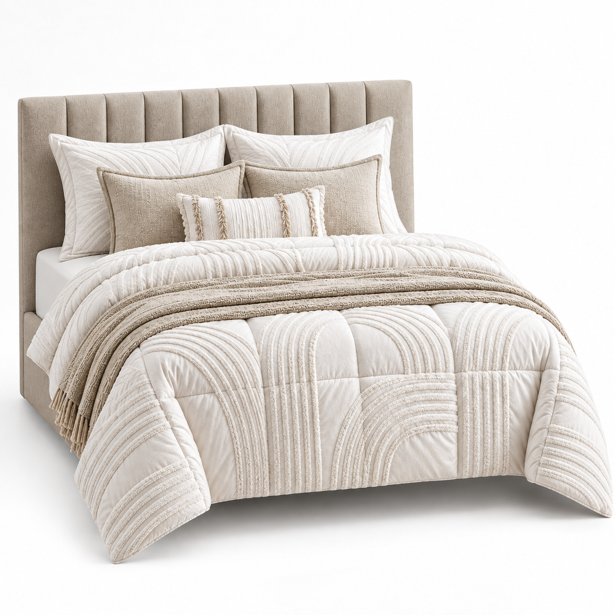 Classic White Oversized Comforter Set