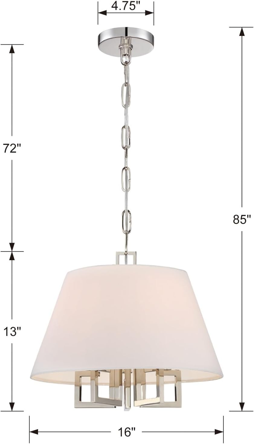 Polished Nickel 5-Light Pendant lights