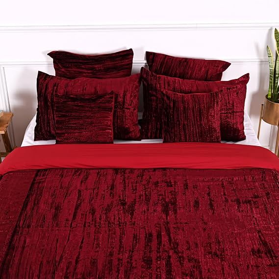 Crushed Velvet Duvet Cover Set,