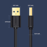 USB to USB, 5 Gbps USB 3.0 Cable, Nylon Durable Male to Male Cable, Compatible with Hard Drive, Cooling Fan/Pad, Camera, DVD Player, TV, Flash Light, Hub, Monitor, Speaker, and More 6.6 FT
