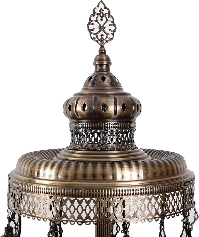 Turkish Mosaic Globe Floor Lamp, Yellow, 70"