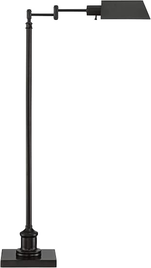 Adjustable Bronze Swing Arm Floor Lamp