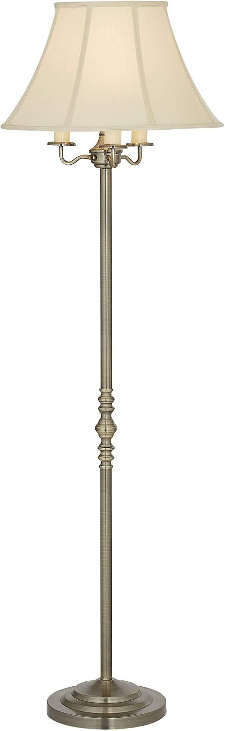 Brass 4-Light Traditional Floor Lamp, 59"