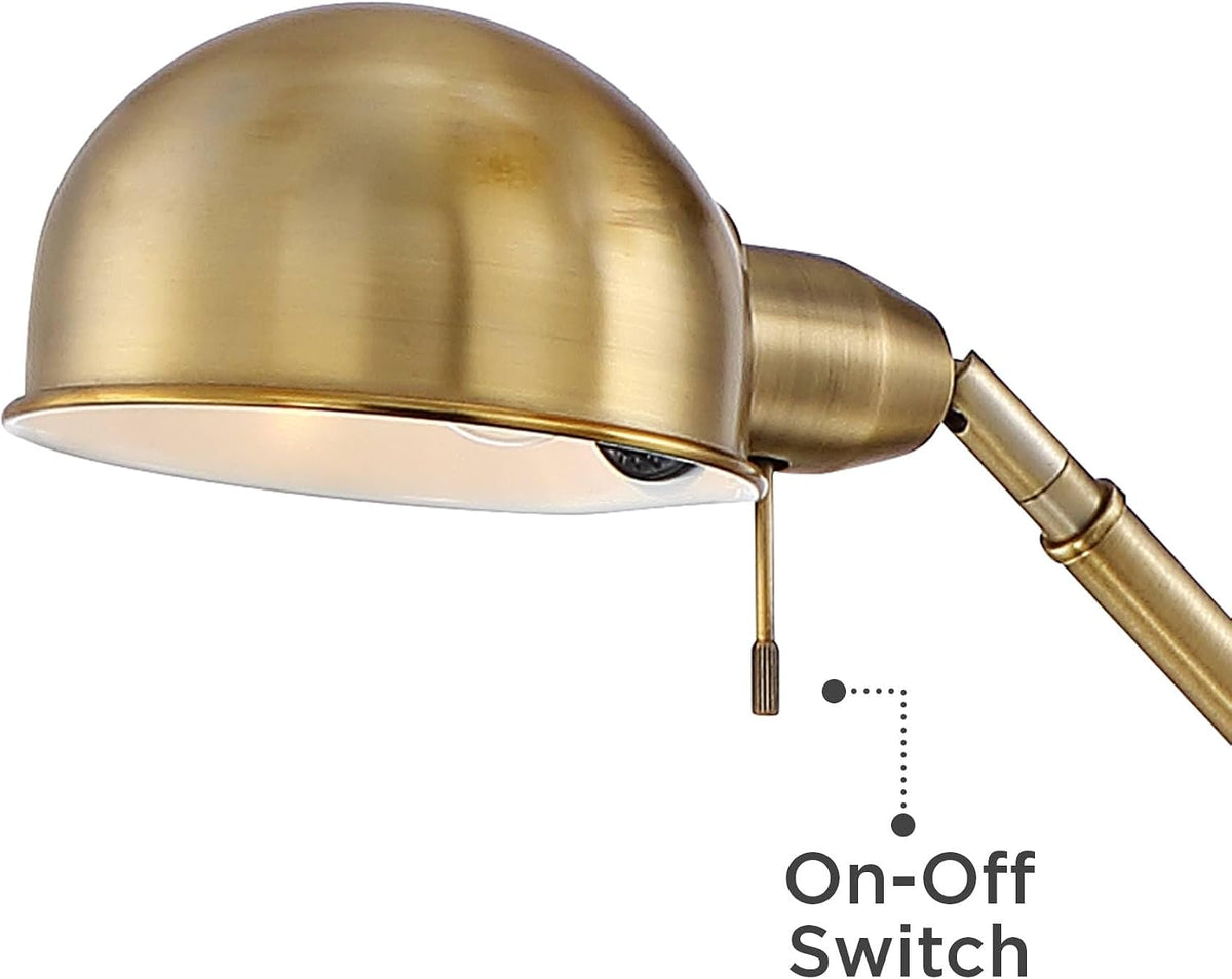 Antique Brass Boom Arm Floor Lamp