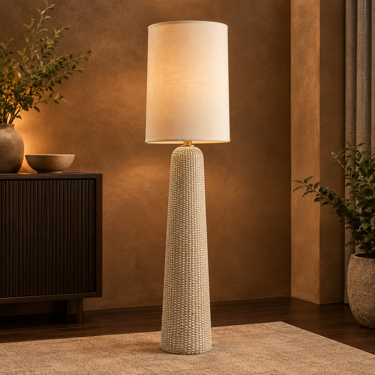 Sand Finish Modern Floor Lamp