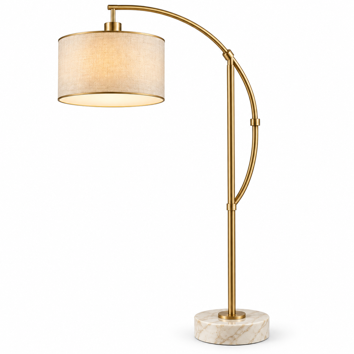 Antique Brass Boom Arm Floor Lamp