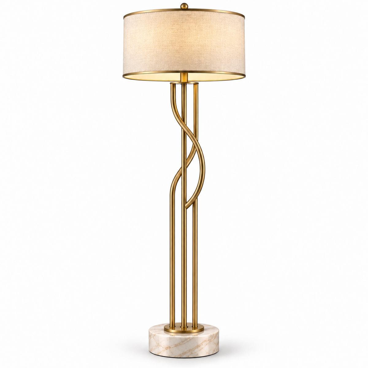 Bronze Woven Metal Floor Lamp, 60.5"