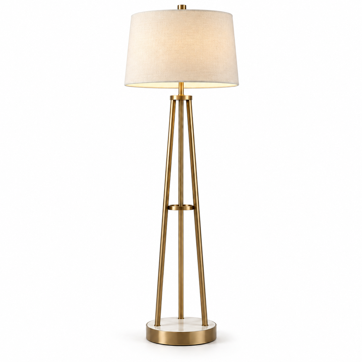 Brushed Antique Brass Traditional Floor Lamp