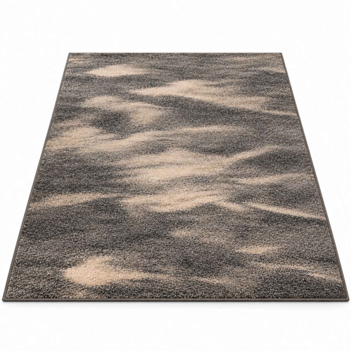 Grey Ivory Retro Area Rug