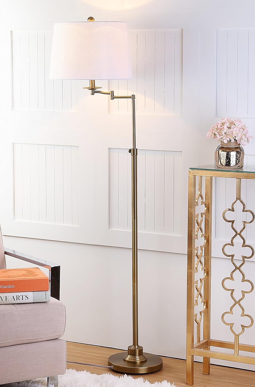 Antique Brass Metal Floor Lamp