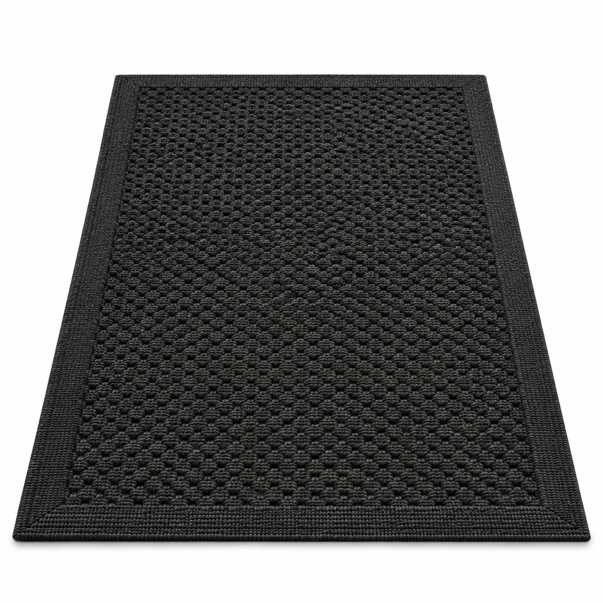 Heavy-Duty Rubber Scraper Door Mat, 4' x 6"