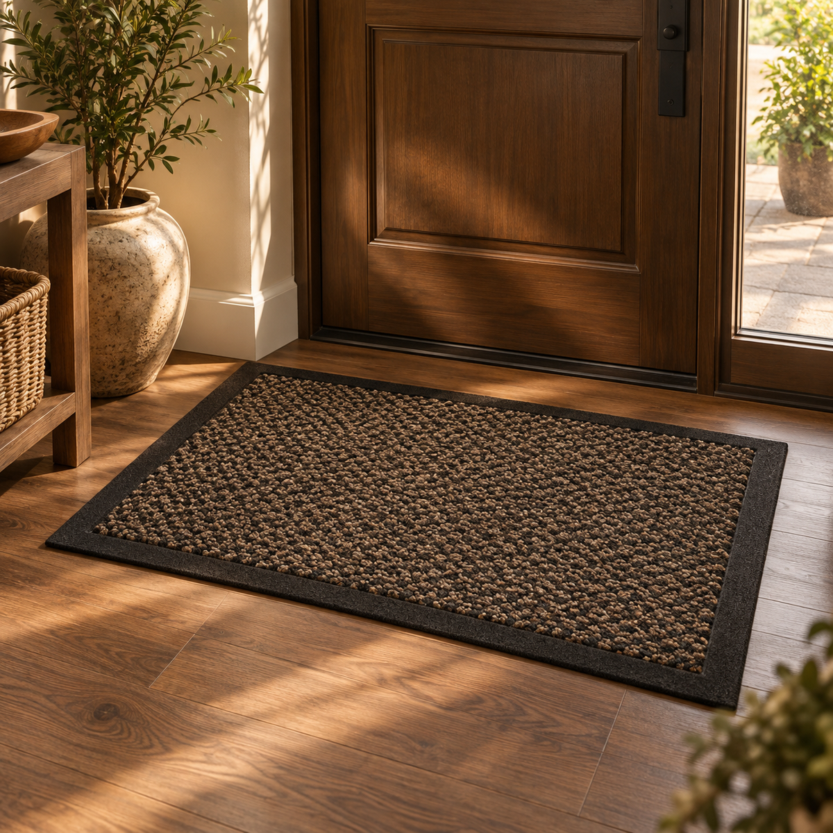 Brown Indoor Absorbent Door Mat, 24" x 35"