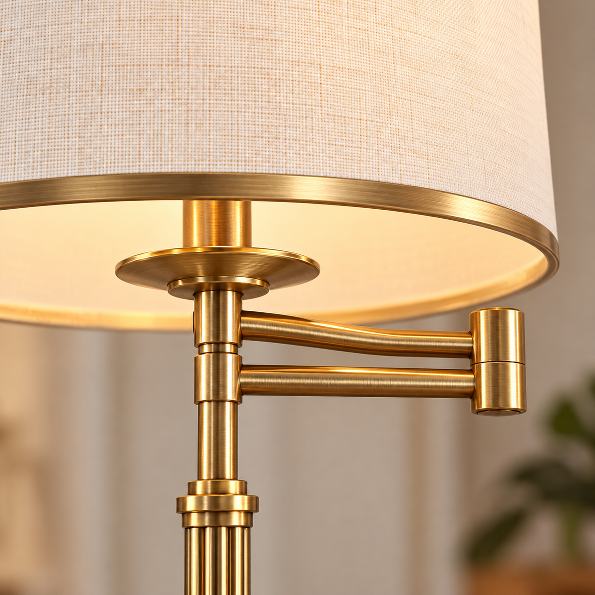 Modern Ceramic Floor Lamp with Remote, Black