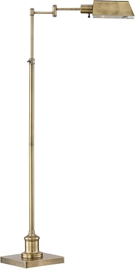 Adjustable Brass Swing Arm Floor Lamp
