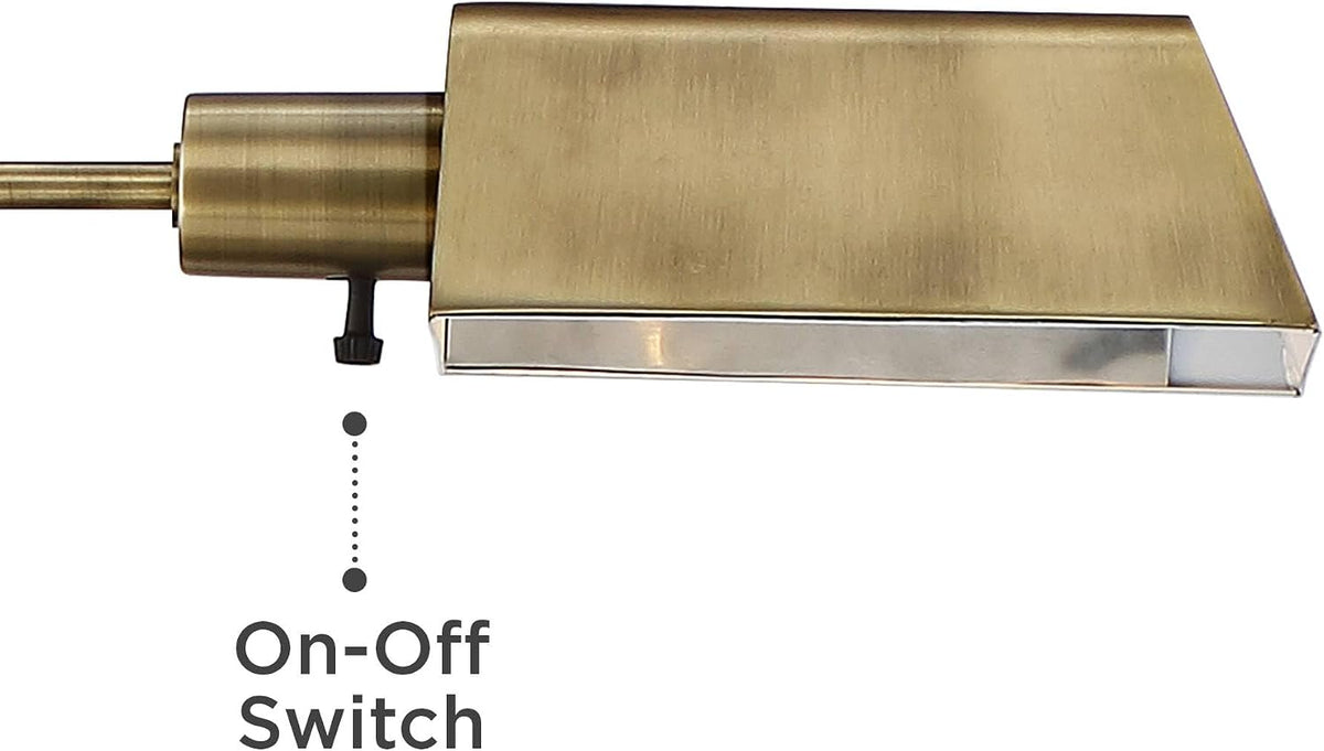 Adjustable Brass Swing Arm Floor Lamp
