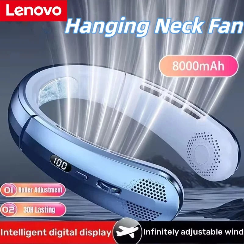 Portable Bladeless Neck Fan – Rechargeable Hands-Free Personal Cooling Fan with 3 Speed Settings