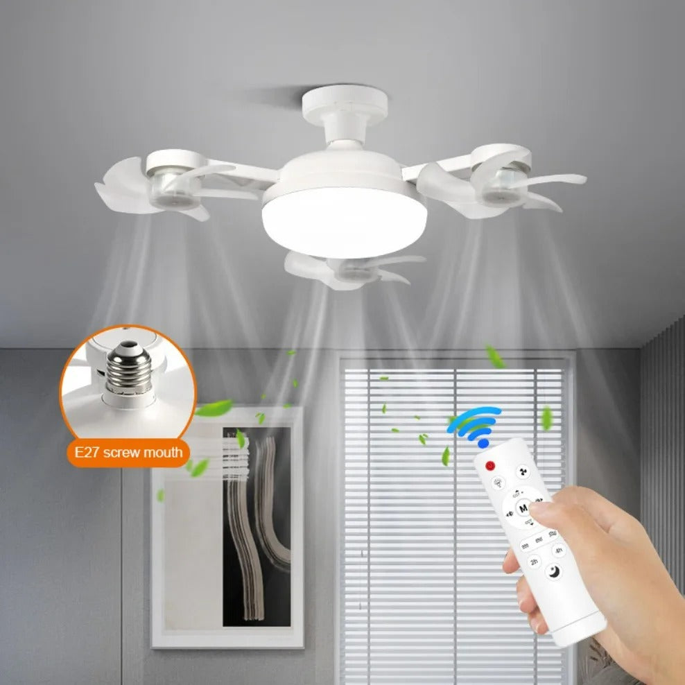 E27 LED Ceiling Fan Light with Remote Control, Dimmable 50W/60W Flush Mount Ceiling Light