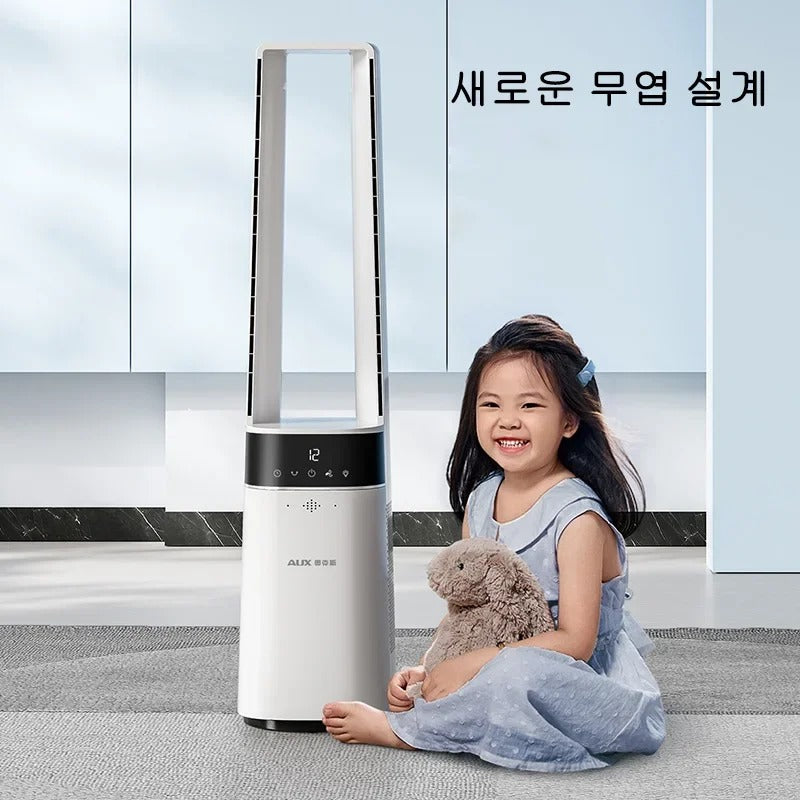 Smart Bladeless Tower Fan & Air Purifier – Ultra-Quiet Cooling with App Control