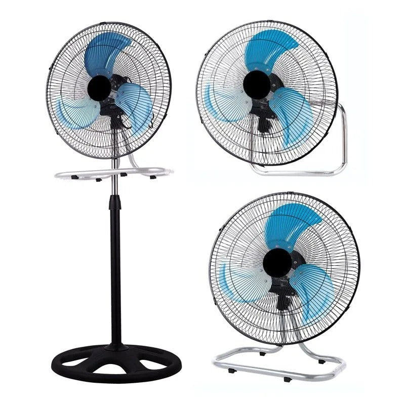 18-Inch Oscillating Pedestal Fan – Powerful 3-Speed Adjustable Standing Fan with Weighted Base