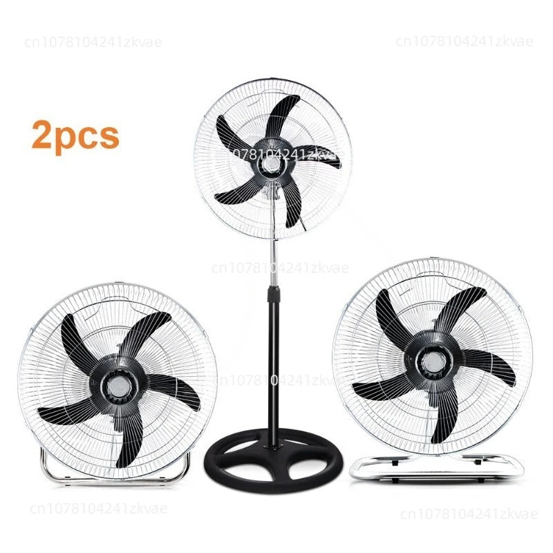 18-Inch Oscillating Pedestal Fan – Powerful 3-Speed Adjustable Standing Fan with Weighted Base