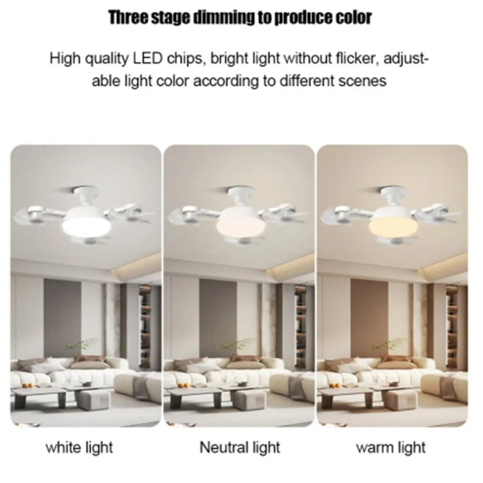 Remote Control LED Ceiling Fan Light – Modern 2-in-1 Ceiling Fan with Integrated Lighting