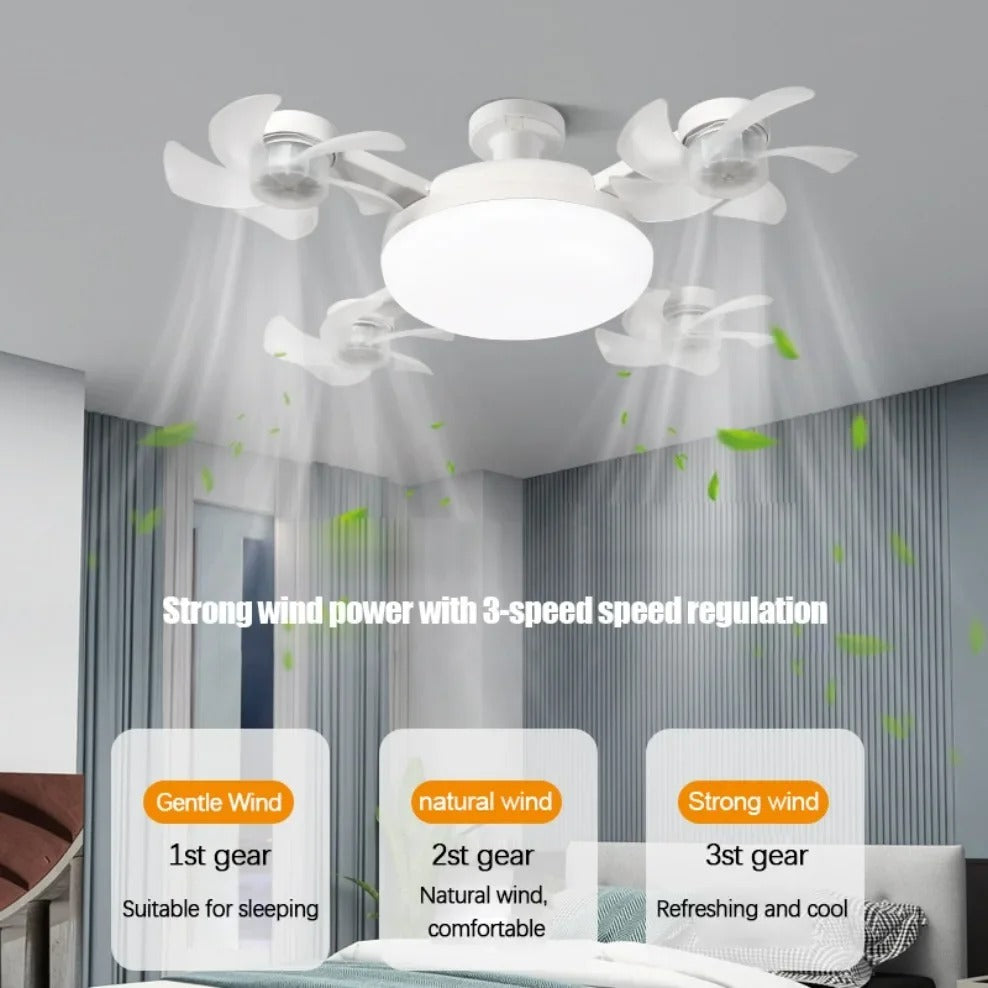 Remote Control LED Ceiling Fan Light – Modern 2-in-1 Ceiling Fan with Integrated Lighting