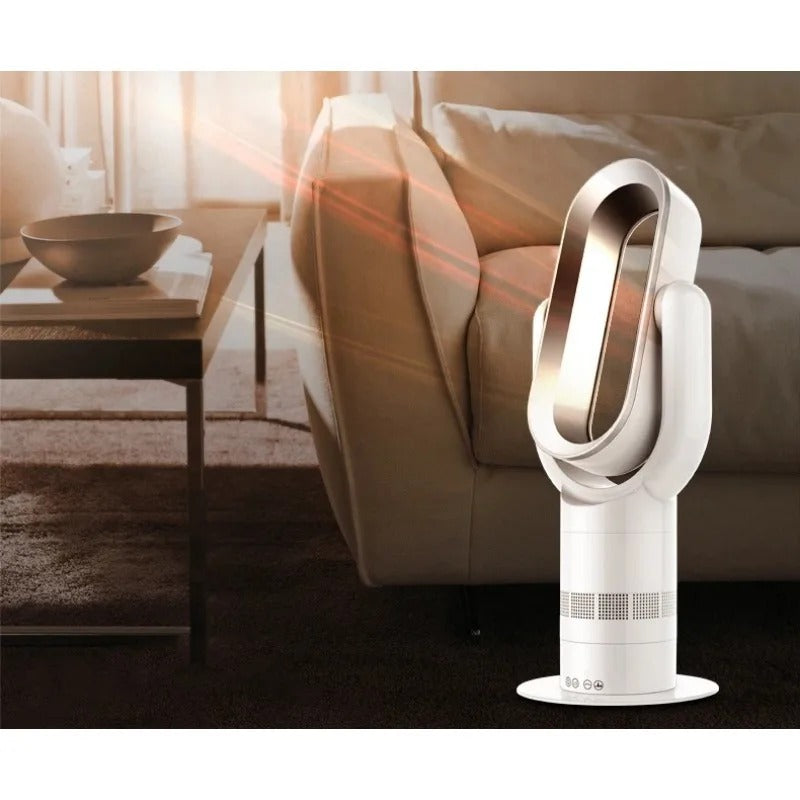 Bladeless Hot & Cool Fan – Ultra-Quiet Heater & Air Circulator with Remote Control