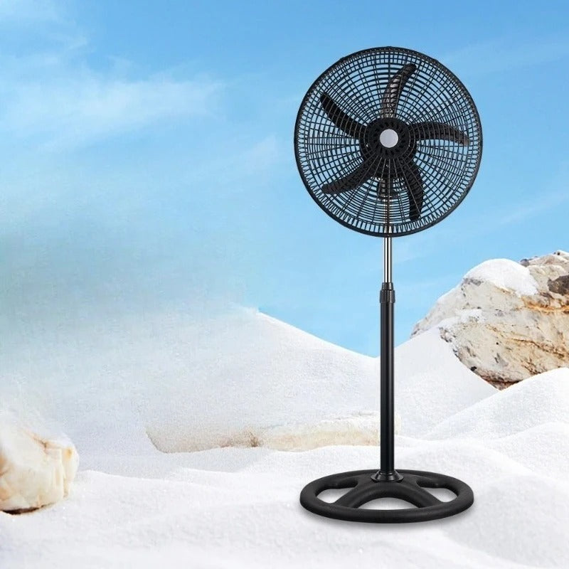 18-Inch Oscillating Pedestal Fan – Powerful 3-Speed Adjustable Standing Fan with Weighted Base