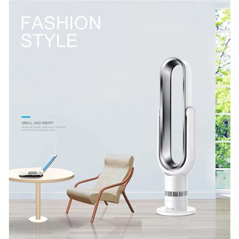 Bladeless Hot & Cool Fan – Ultra-Quiet Heater & Air Circulator with Remote Control