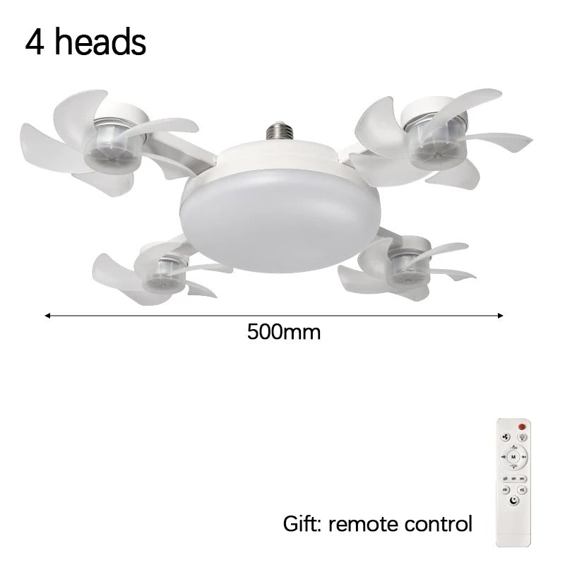 Remote Control LED Ceiling Fan Light – Modern 2-in-1 Ceiling Fan with Integrated Lighting