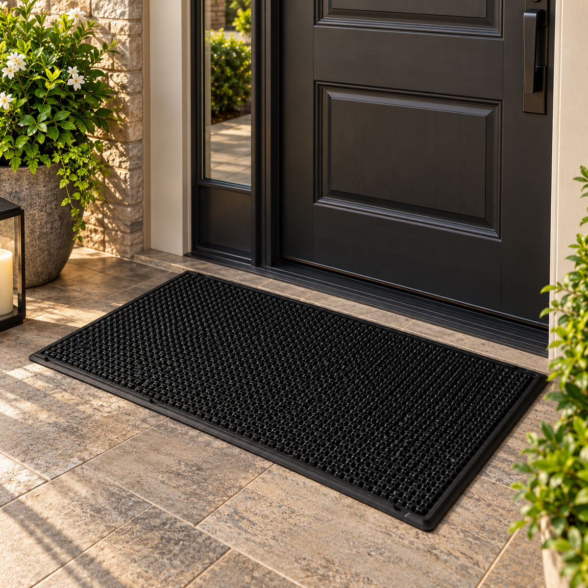 Black Outdoor Mat
