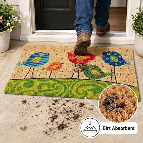 Colorful Birds Coco Doormat