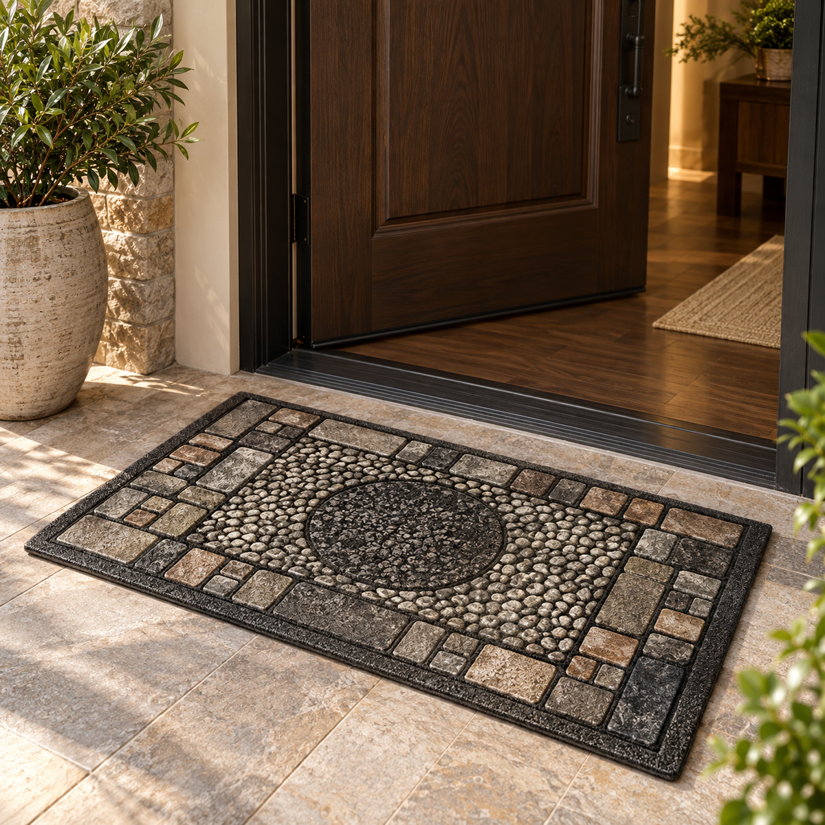 Gray Notre Dame Door Mat