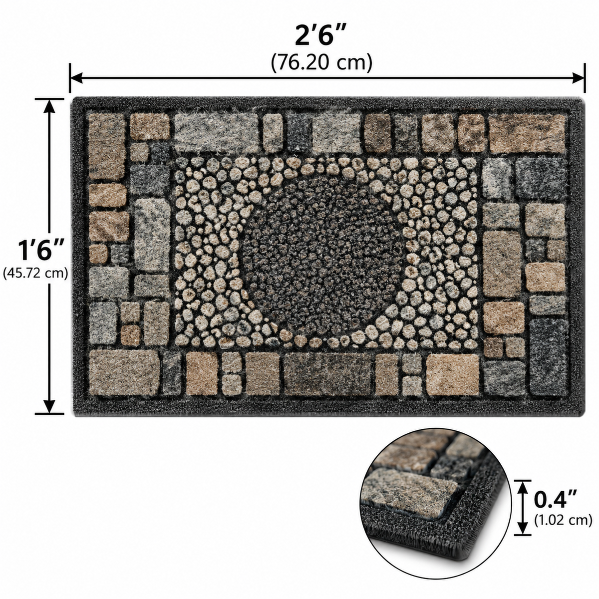 Gray Notre Dame Door Mat