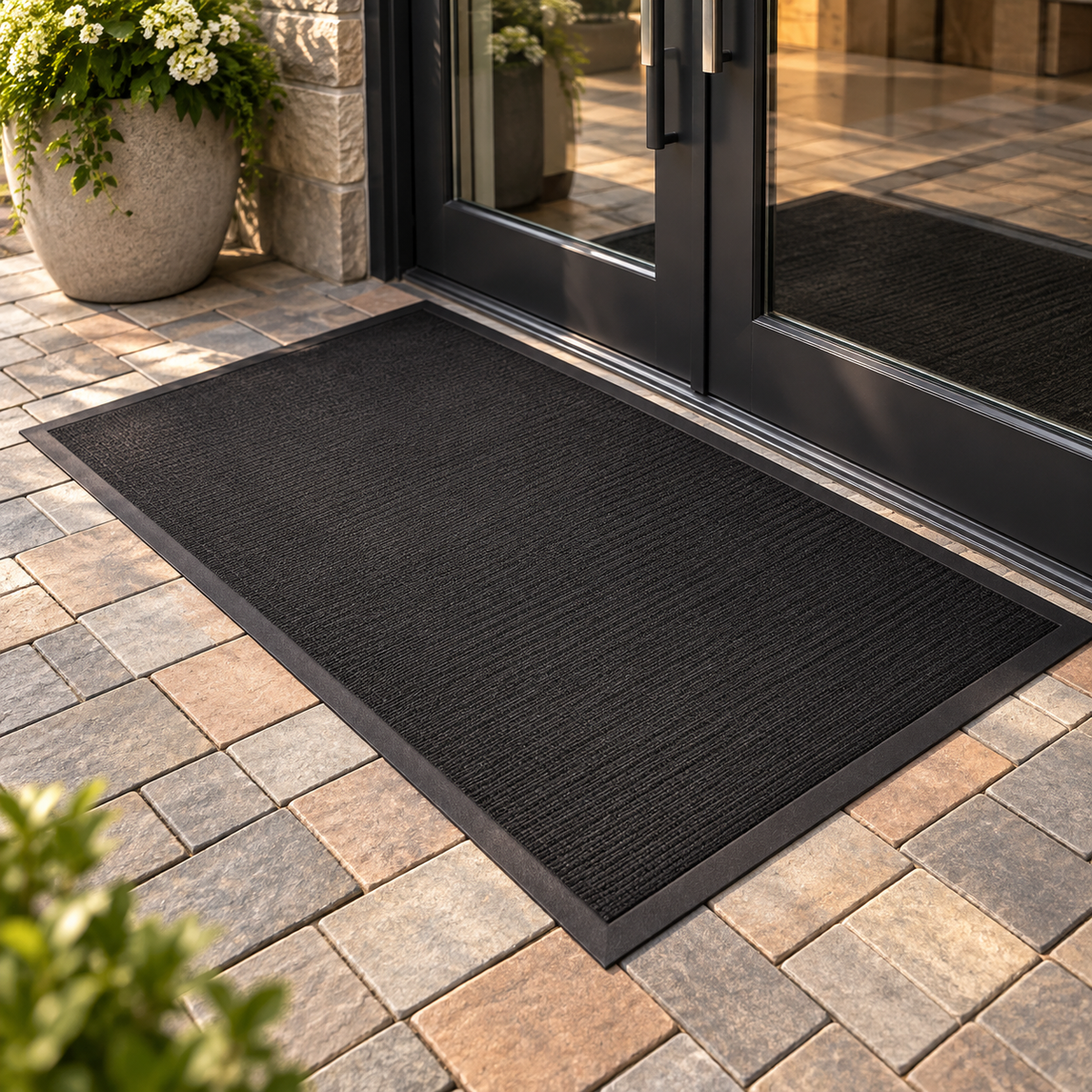 Black Rubber Entrance Mat