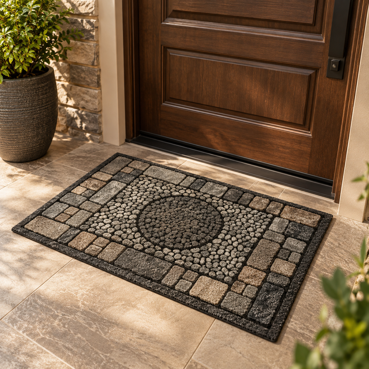 Gray Notre Dame Door Mat