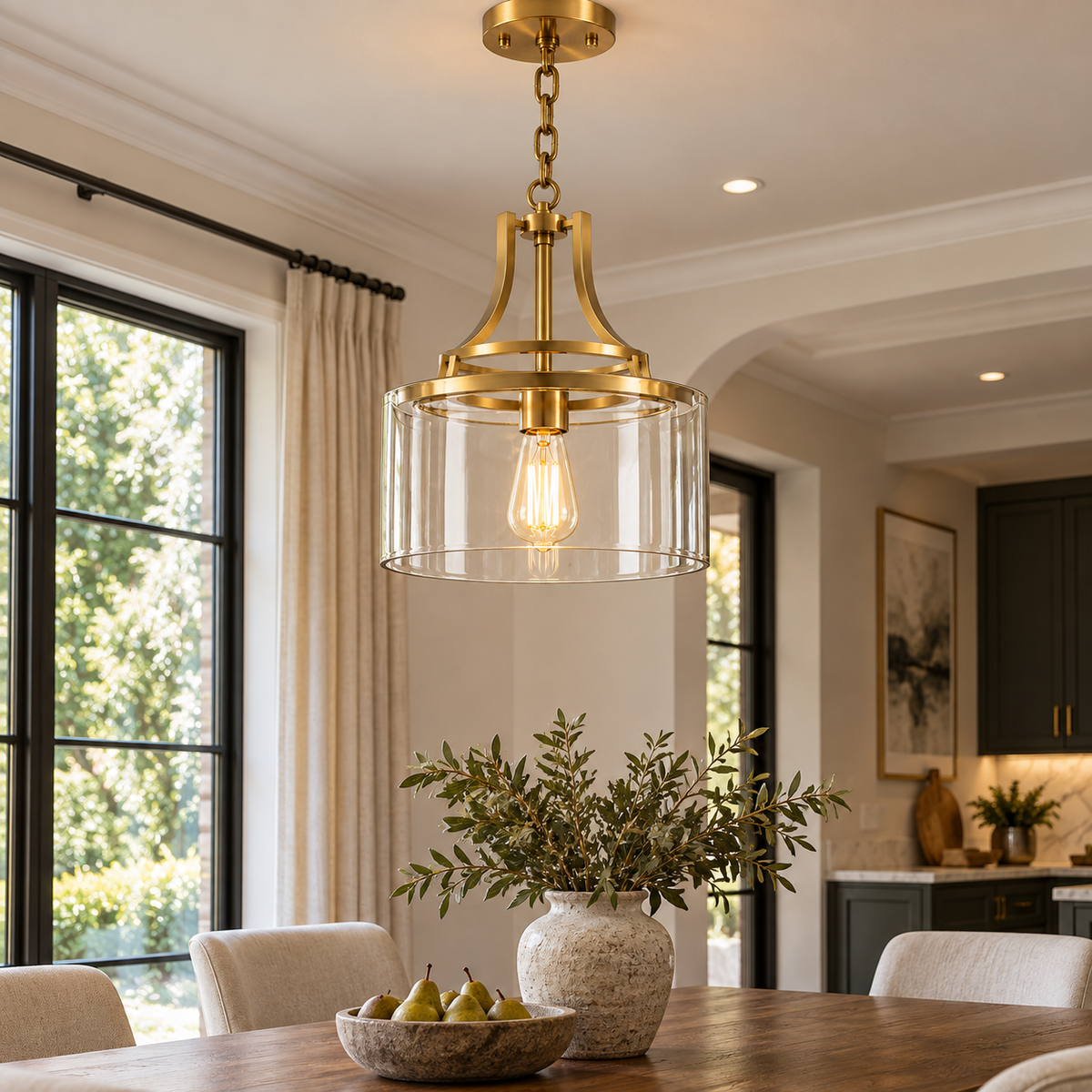 Brass LED Pendant Light
