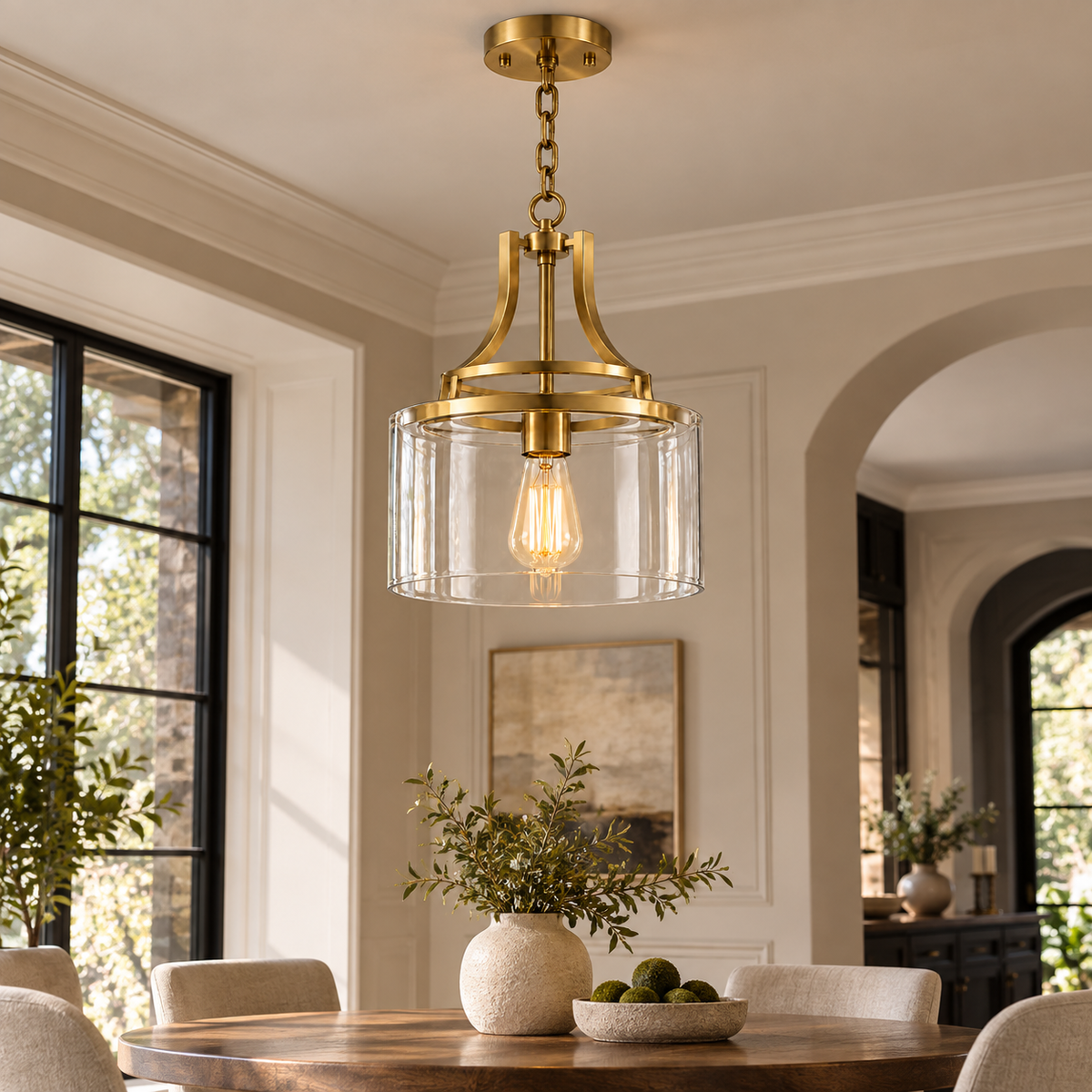 Brass LED Pendant Light