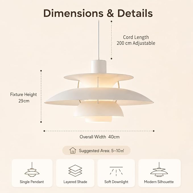 White PH5 Pendant Light