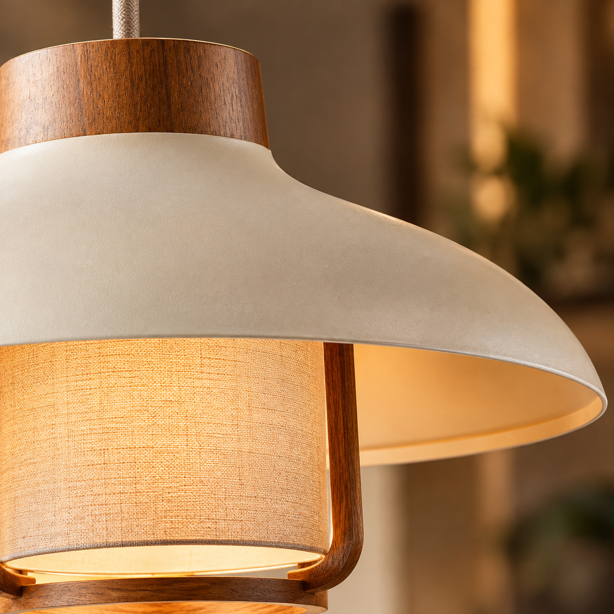 Vintage Rattan Birdcage Pendant Light